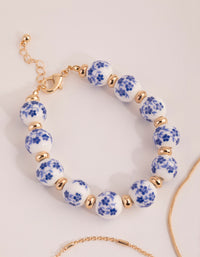 Gold Ceramic Bead Bracelet Pack - link has visual effect only