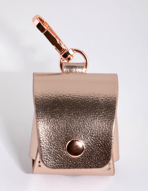 Tall Rose Gold PU Leather Earpod Case