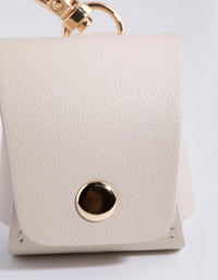 Tall Cream PU Leather Earpod Case - link has visual effect only