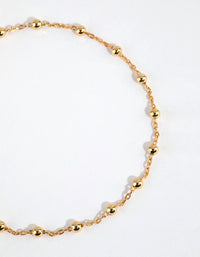 Gold Plated Sterling Silver Ball Chain Bracelet or Anklet - link has visual effect only