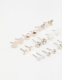 Rose Gold Sweetheart Stud Earring 12-Pack - link has visual effect only