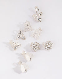 Silver Butterfly Clip-On Earring Pack - link has visual effect only