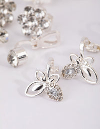 Silver Butterfly Clip-On Earring Pack - link has visual effect only