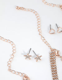 Rose Gold Choker & Earring Set - link has visual effect only