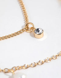 Gold Plated Freshwater Pearl Layered Necklace - link has visual effect only