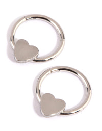 Surgical Steel Heart Sleeper Earrings - link has visual effect only