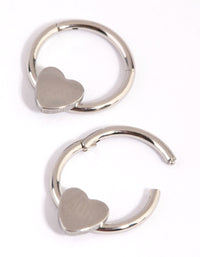 Surgical Steel Heart Sleeper Earrings - link has visual effect only