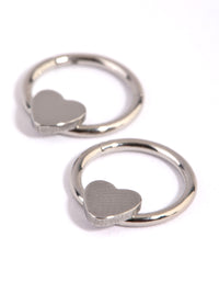 Surgical Steel Heart Sleeper Earrings - link has visual effect only