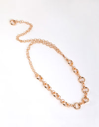 Gold Circle Detail Chain Belt - link has visual effect only