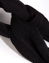 Black Satin Pleated Scarf - link has visual effect only