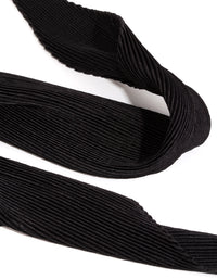 Black Satin Pleated Scarf - link has visual effect only