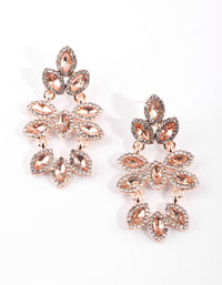 Rose Gold Navette Drop Earrings - link has visual effect only