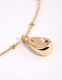 Gold Plated Dainty Oval Necklace - link has visual effect only