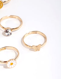 Kids Gold Lemon Bee Ring Pack - link has visual effect only