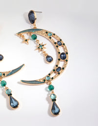 Gold Moon Statement Earrings - link has visual effect only