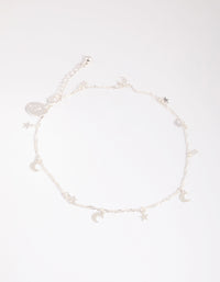 Silver Celestial Charm Anklet - link has visual effect only