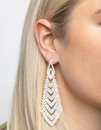 Silver Cup Chain Drop Earrings - link has visual effect only