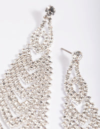 Silver Cup Chain Drop Earrings - link has visual effect only