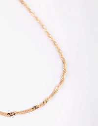 Gold Twisted Waist Chain - link has visual effect only