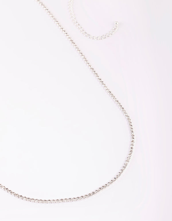 Rhodium Diamante Waist Chain