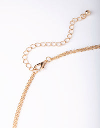 Gold Delicate Diamante Body Chain - link has visual effect only