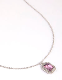 Silver Diamante Radiant Pendant Necklace - link has visual effect only