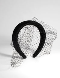 Black Mesh Veil Alice Band - link has visual effect only