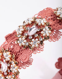 Flower & Embellished Lace Alice Band - link has visual effect only