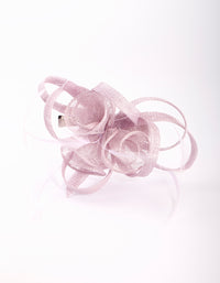 Lilac Swirl & Feather Clip - link has visual effect only