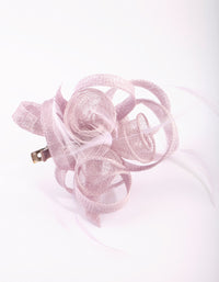 Lilac Swirl & Feather Clip - link has visual effect only