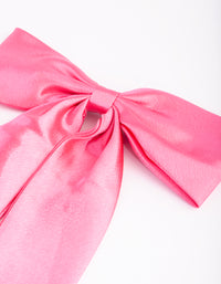 Pink Relaxed Fabric Bow Clip - link has visual effect only