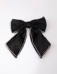 Black Diamante Bow Clip - link has visual effect only