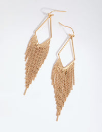 Gold Mini Tassel Drop Earrings - link has visual effect only