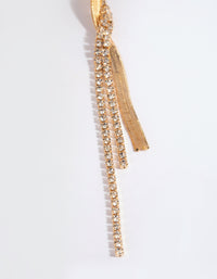 Gold Flat Snake & Cup Chain Drop Earrings - link has visual effect only