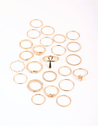 Gold Diamante Ring 24-Pack - link has visual effect only