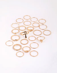 Gold Diamante Ring 24-Pack - link has visual effect only