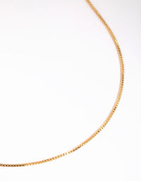 Gold Plated Medium Box Chain Necklace - link has visual effect only