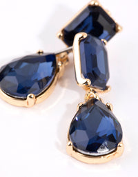 Gold Square & Teardrop Earrings - link has visual effect only