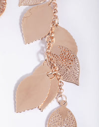 Rose Gold Glitter Leaf Cluster Earrings - link has visual effect only