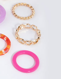 Multicoloured Acrylic Ring Pack - link has visual effect only