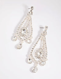 Silver Statement Teardrop Earrings - link has visual effect only