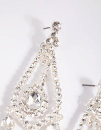 Silver Statement Teardrop Earrings - link has visual effect only