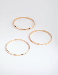 Gold Diamante Inlay Bangle Pack - link has visual effect only