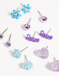 Kids Flower Stud Earring 6-Pack - link has visual effect only