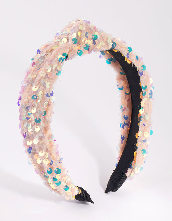 Kids Sequin Knot Headband