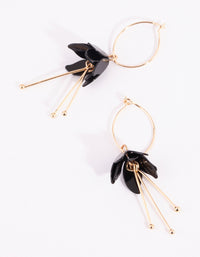 Gold Flower Drop Earrings - link has visual effect only