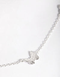 Gold Plated Sterling Silver Etched Butterfly Necklace - link has visual effect only