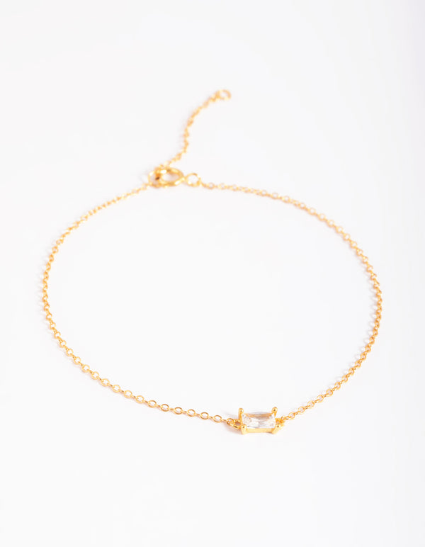 Gold Plated Baguette Bracelet