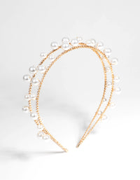 Gold Scattered Pearl Headband - link has visual effect only