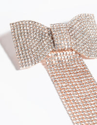 Rose Gold Crystal Bow Clip - link has visual effect only